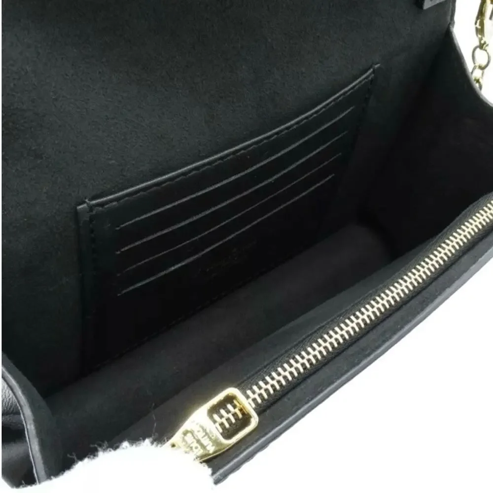 Louis Vuitton 1854 Dauphine Chain Wallet /Bag Black Ivory Jacquard LV Crossbody